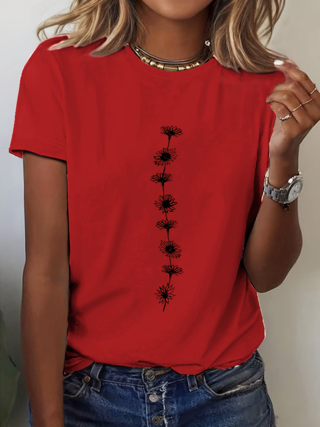 T-shirt avec marguerites