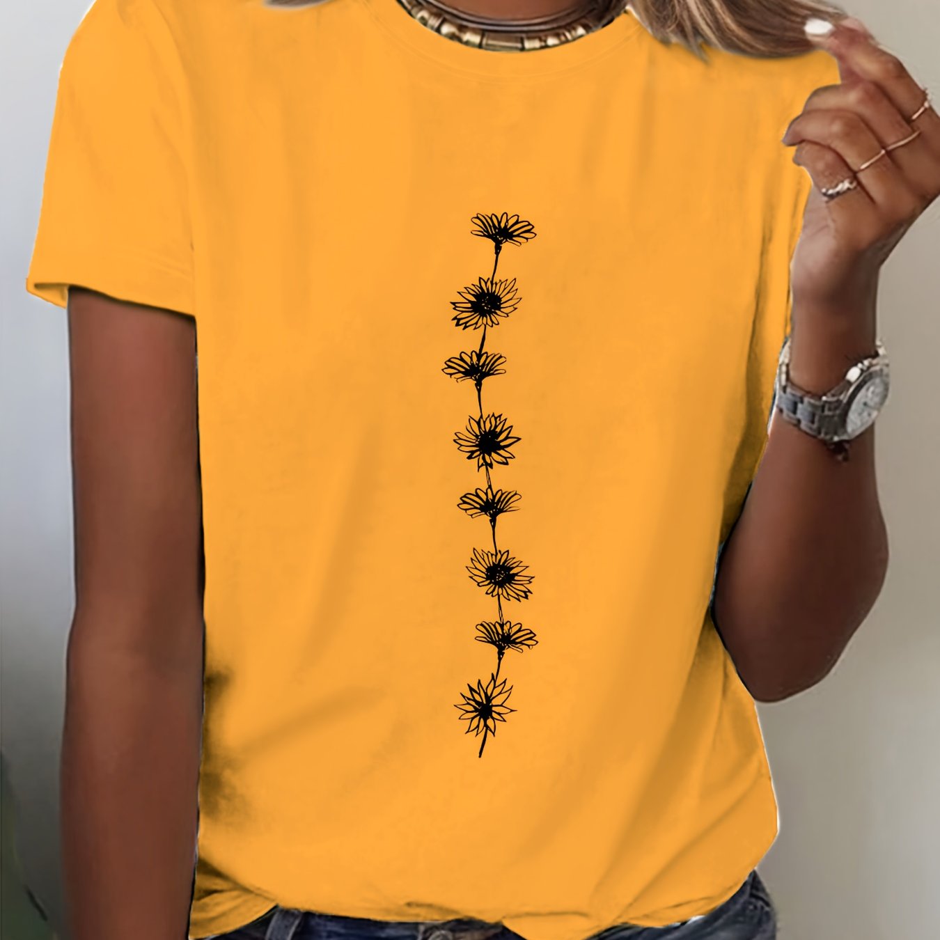 T-shirt avec marguerites