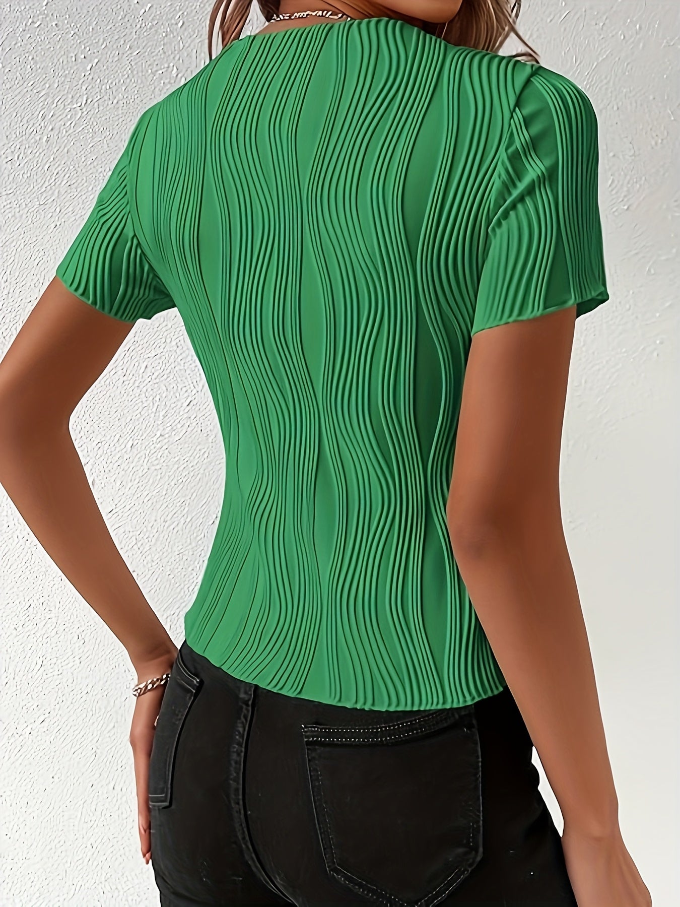 T-shirt cintré à côtes ondulées