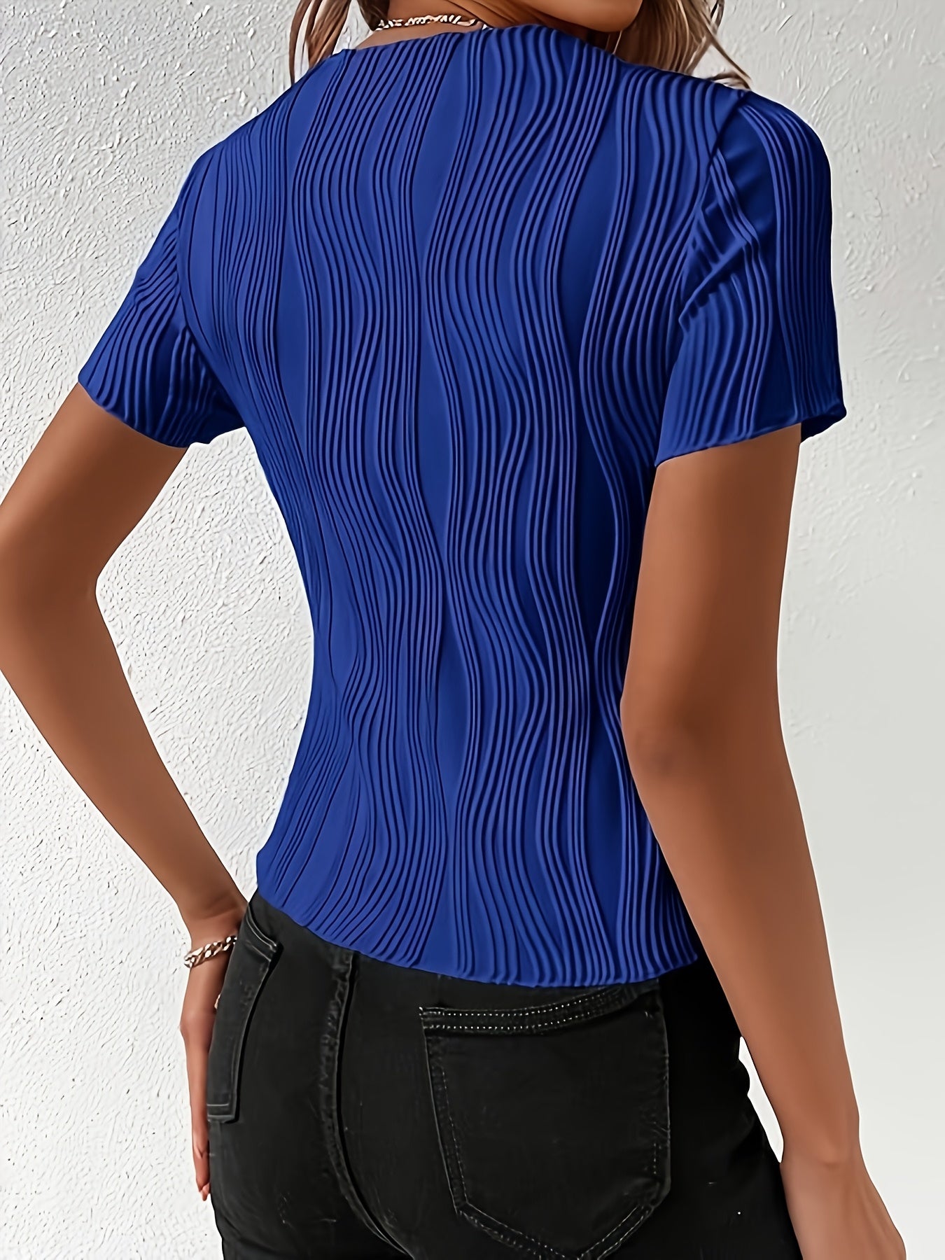 T-shirt cintré à côtes ondulées