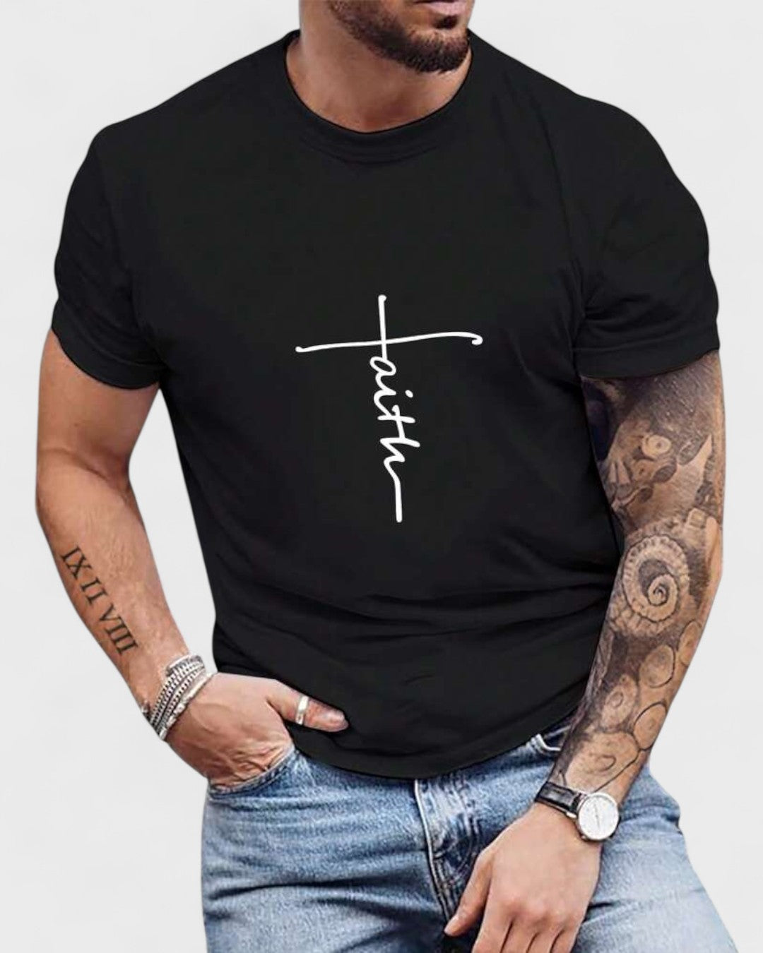 T-shirt homme Faith avec imprimé