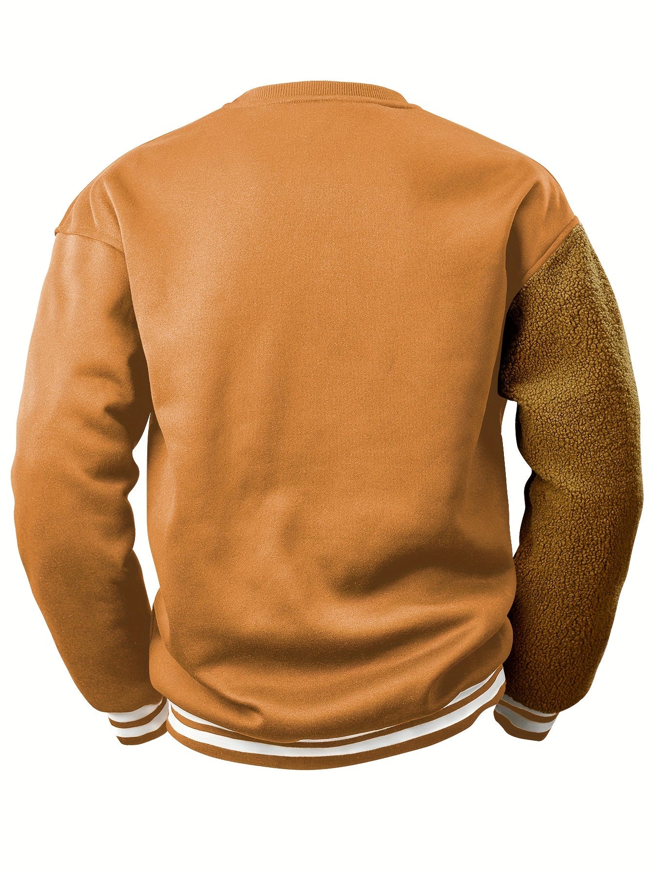 Sweat-shirt à Col Rond avec Broderie Ours de Dessin Animé pour Hommes