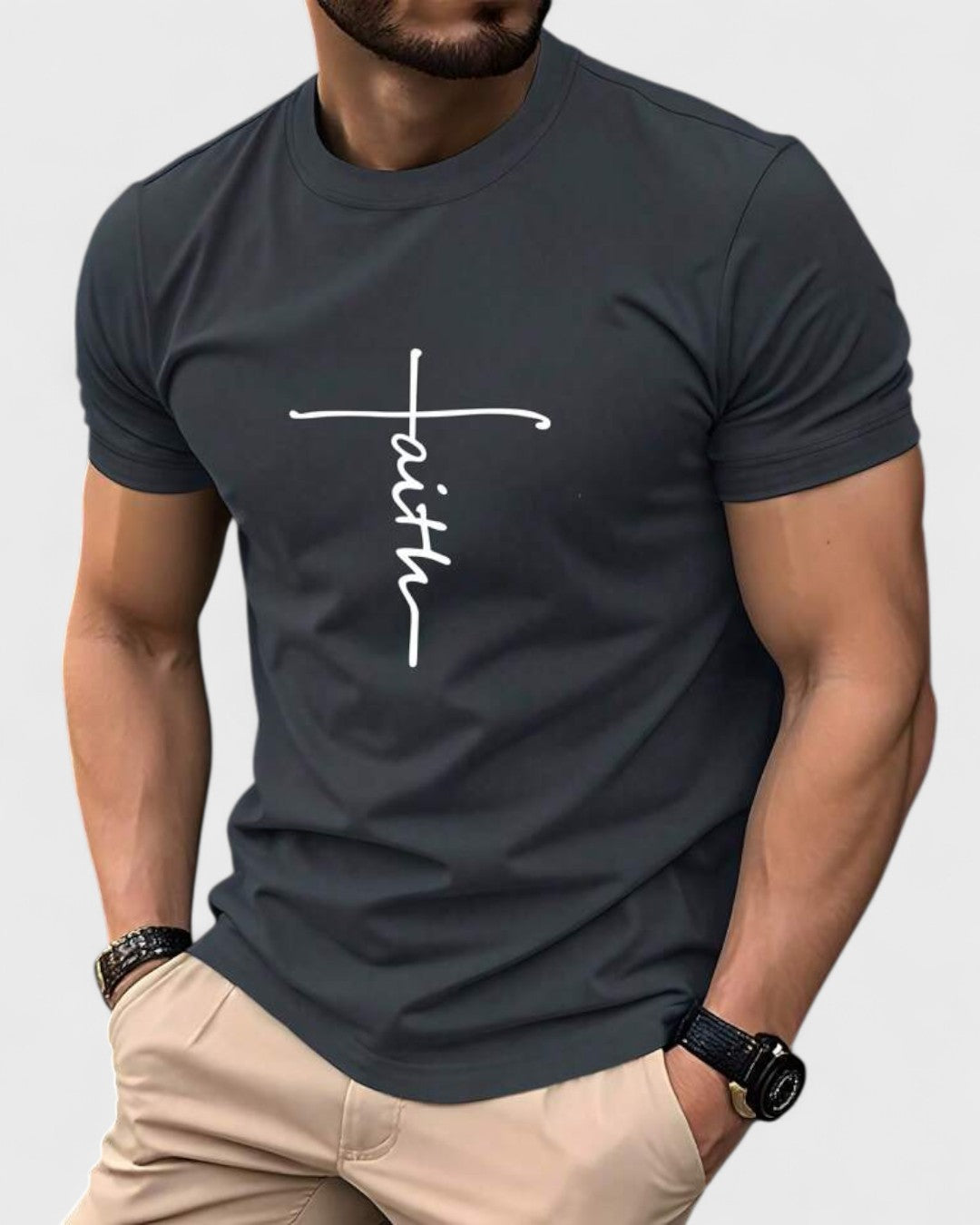 T-shirt homme Faith avec imprimé
