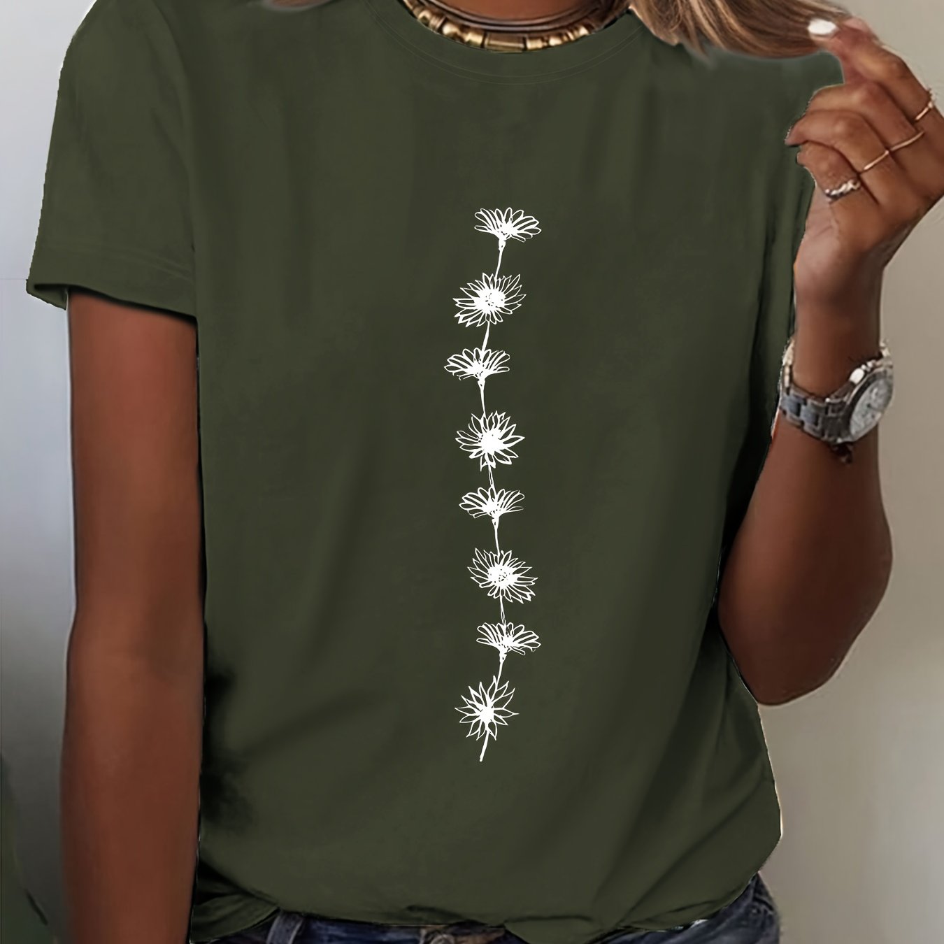 T-shirt avec marguerites