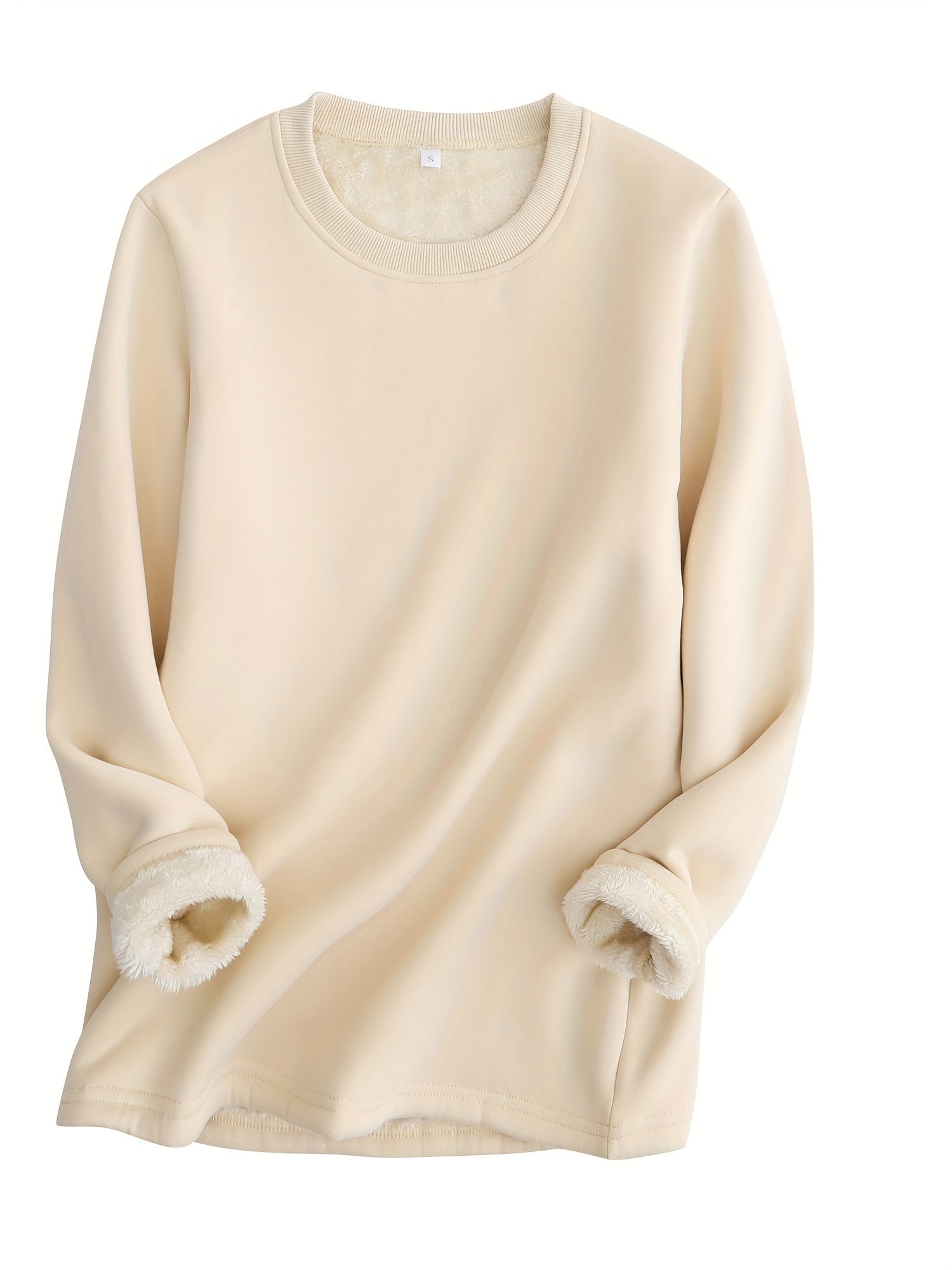 Ensemble Deux Pièces en Polaire Unie Décontracté