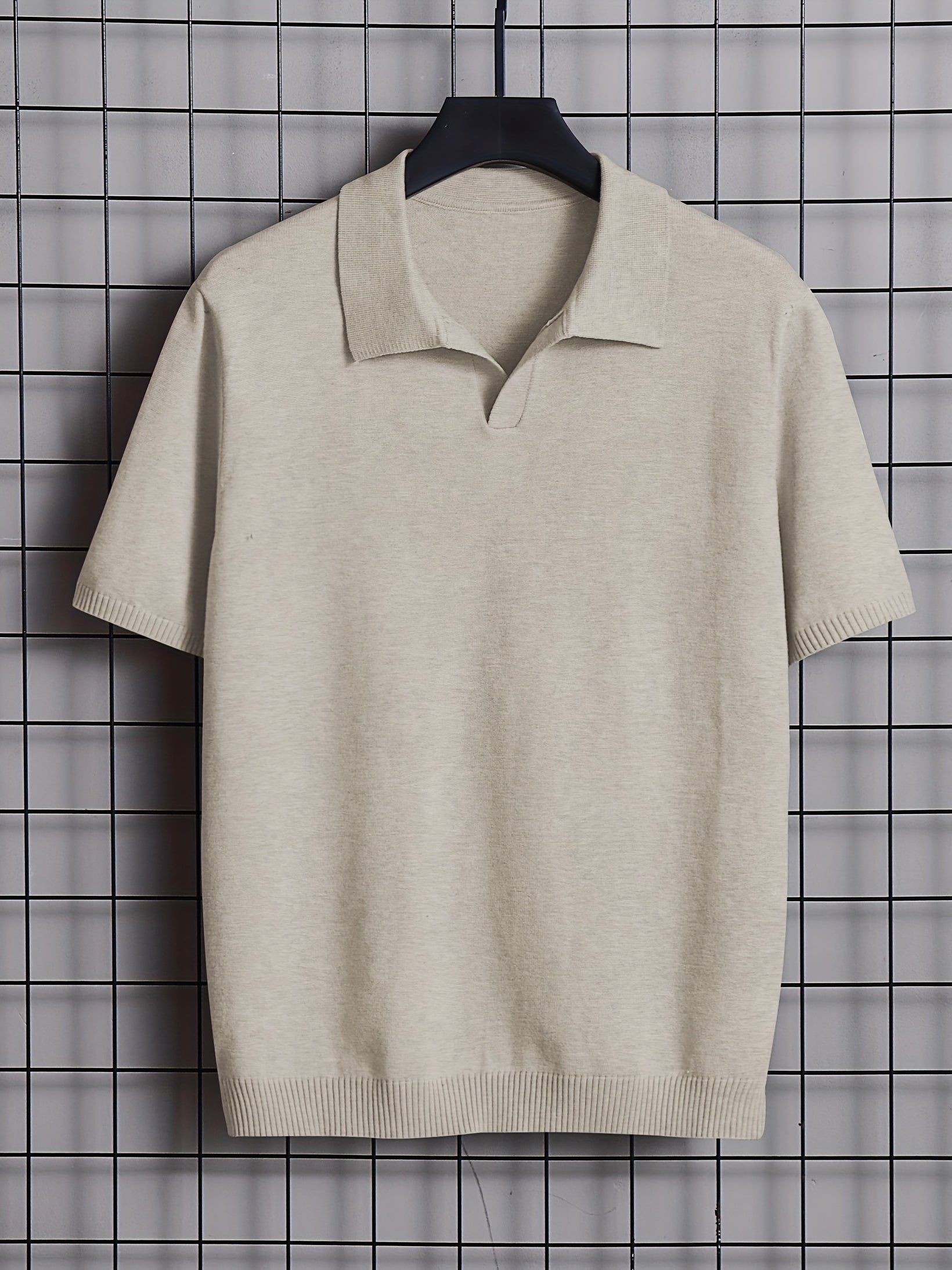 Chemise à Manches Courtes à Revers Chic pour Hommes