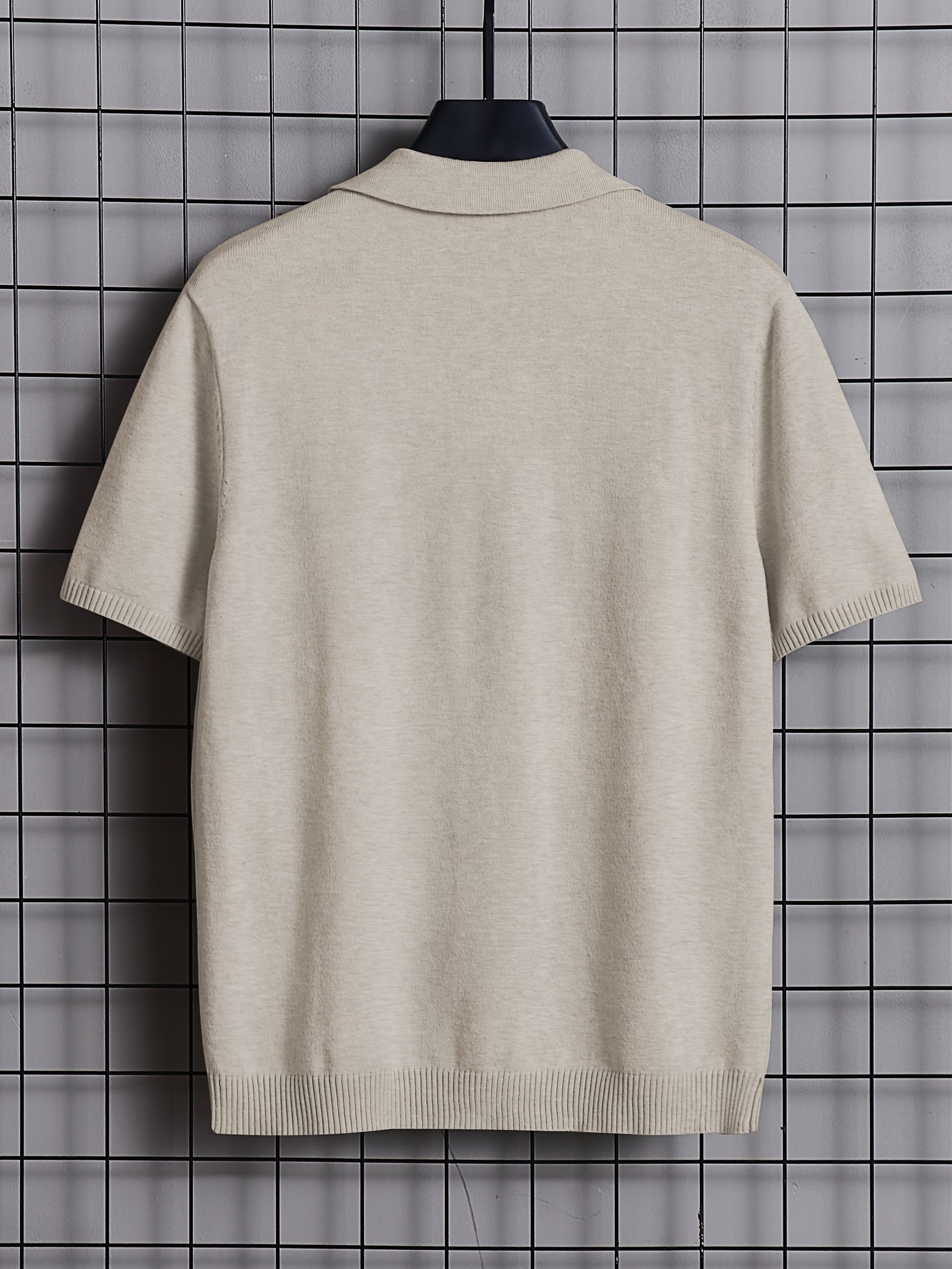 Chemise à Manches Courtes à Revers Chic pour Hommes