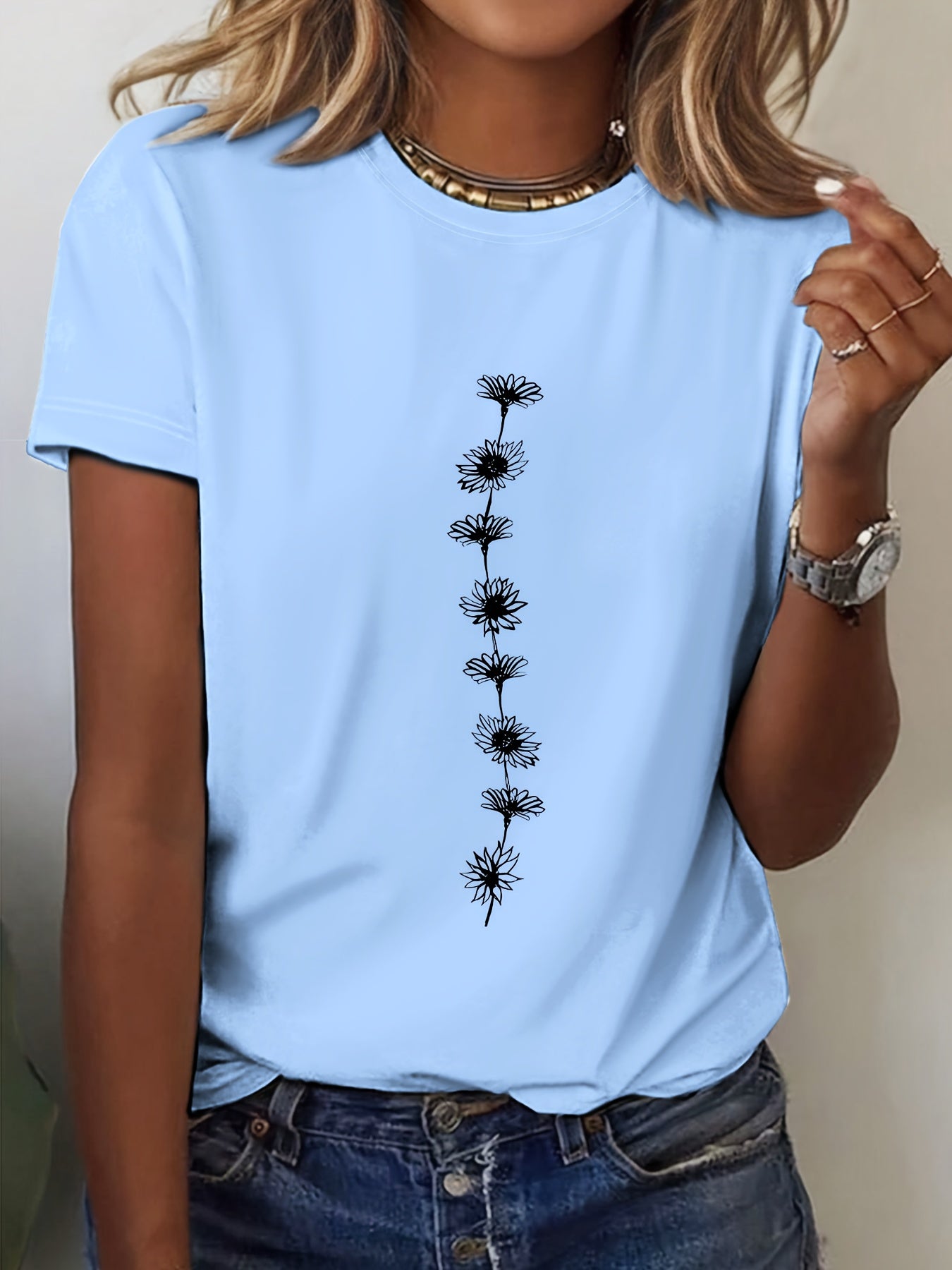 T-shirt avec marguerites