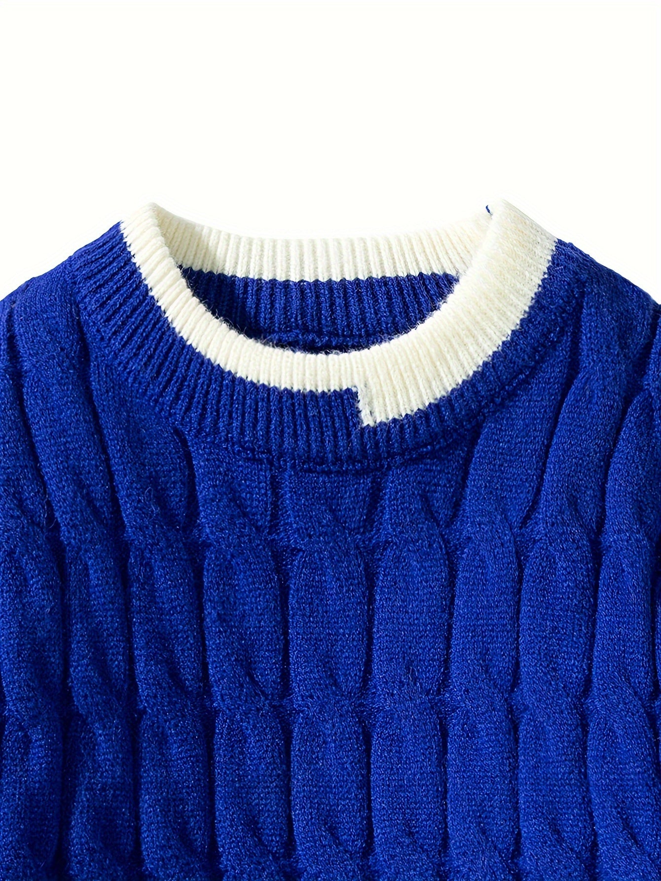 Pull décontracté à col ras du cou pour hommes