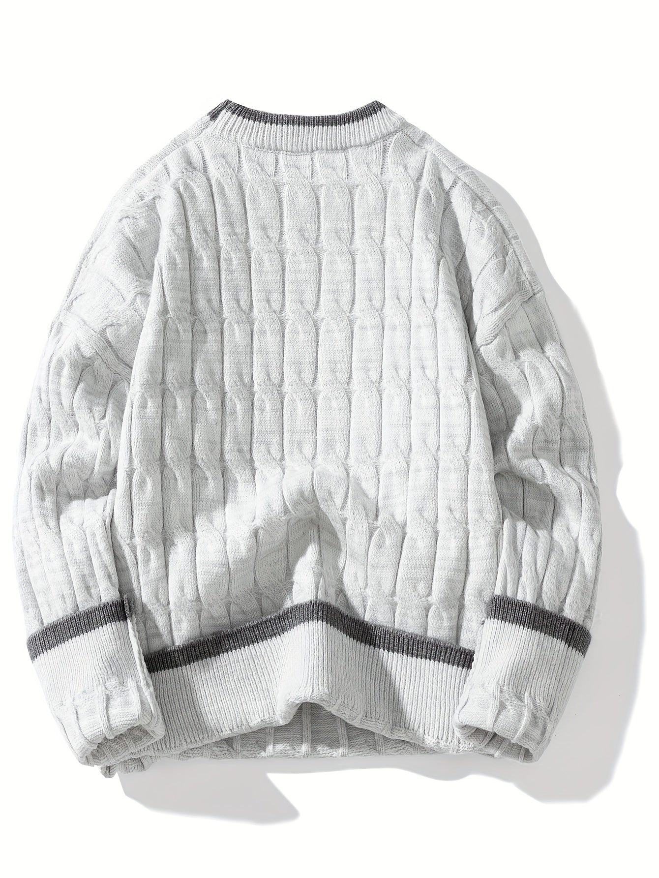 Pull décontracté à col ras du cou pour hommes