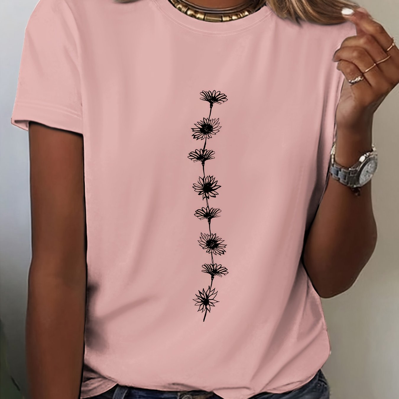 T-shirt avec marguerites