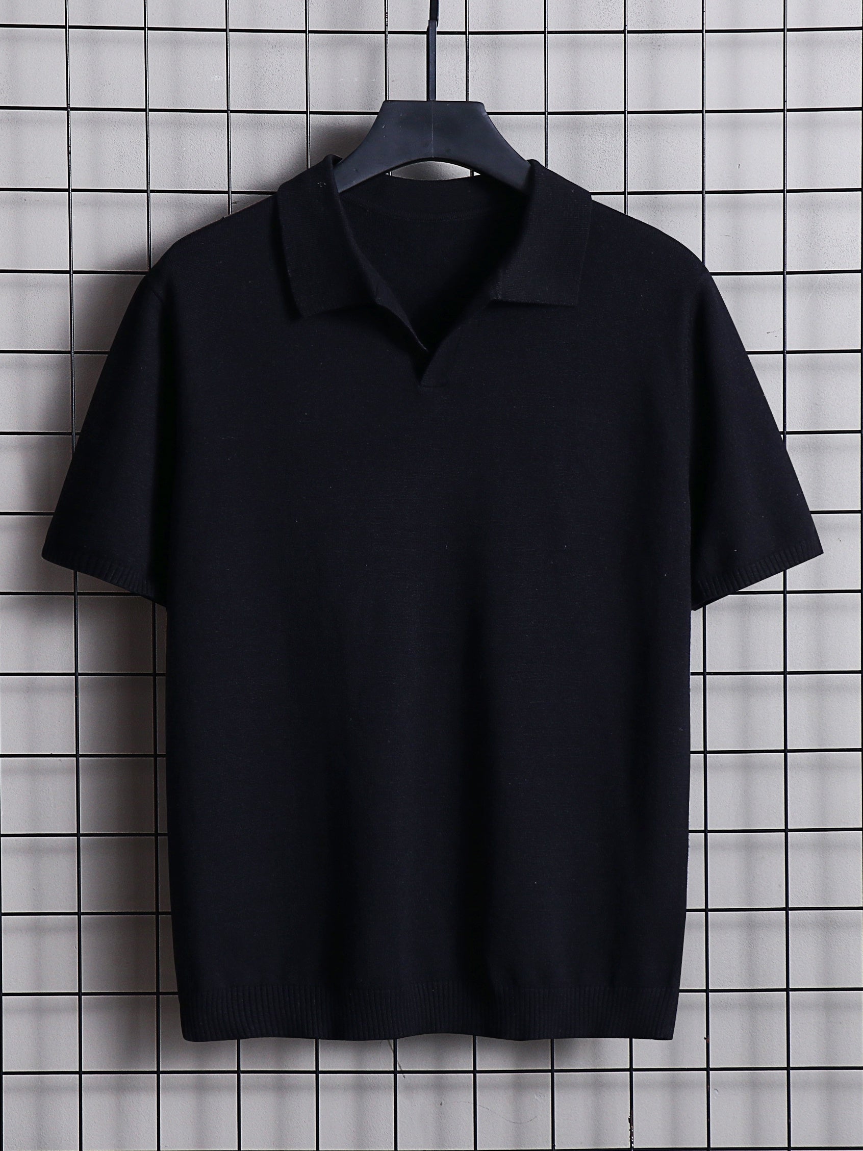 Chemise à Manches Courtes à Revers Chic pour Hommes