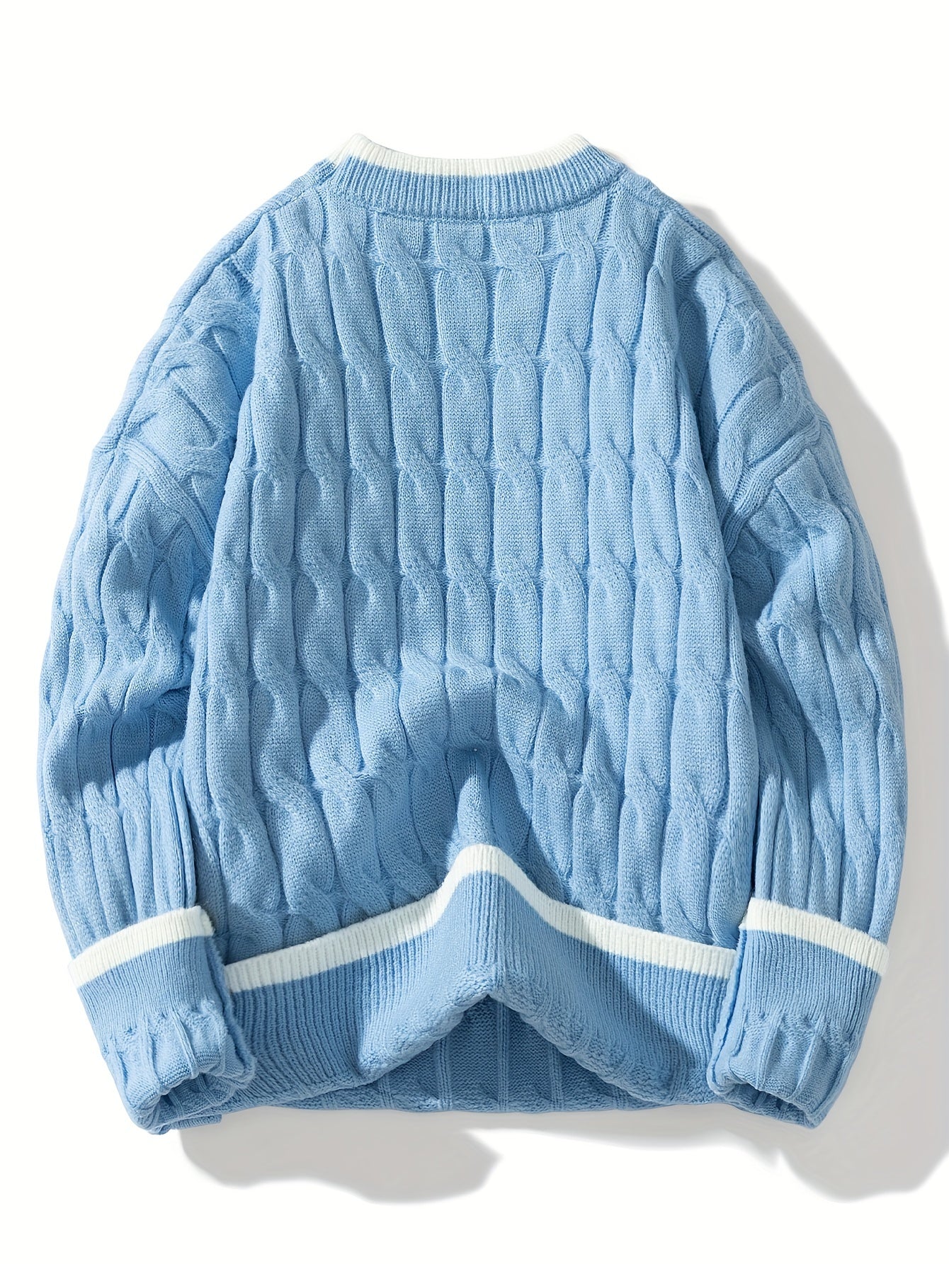 Pull décontracté à col ras du cou pour hommes