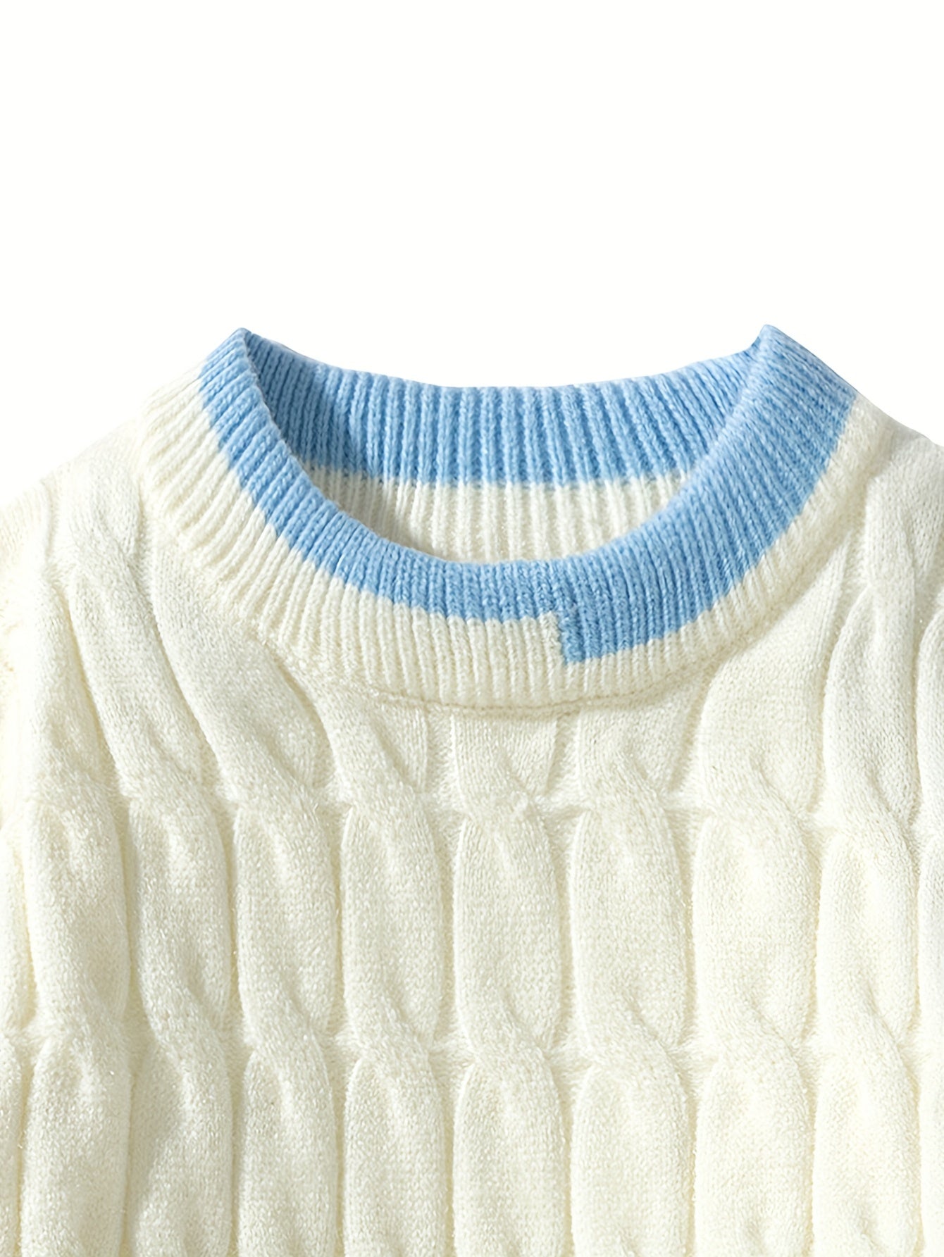 Pull décontracté à col ras du cou pour hommes