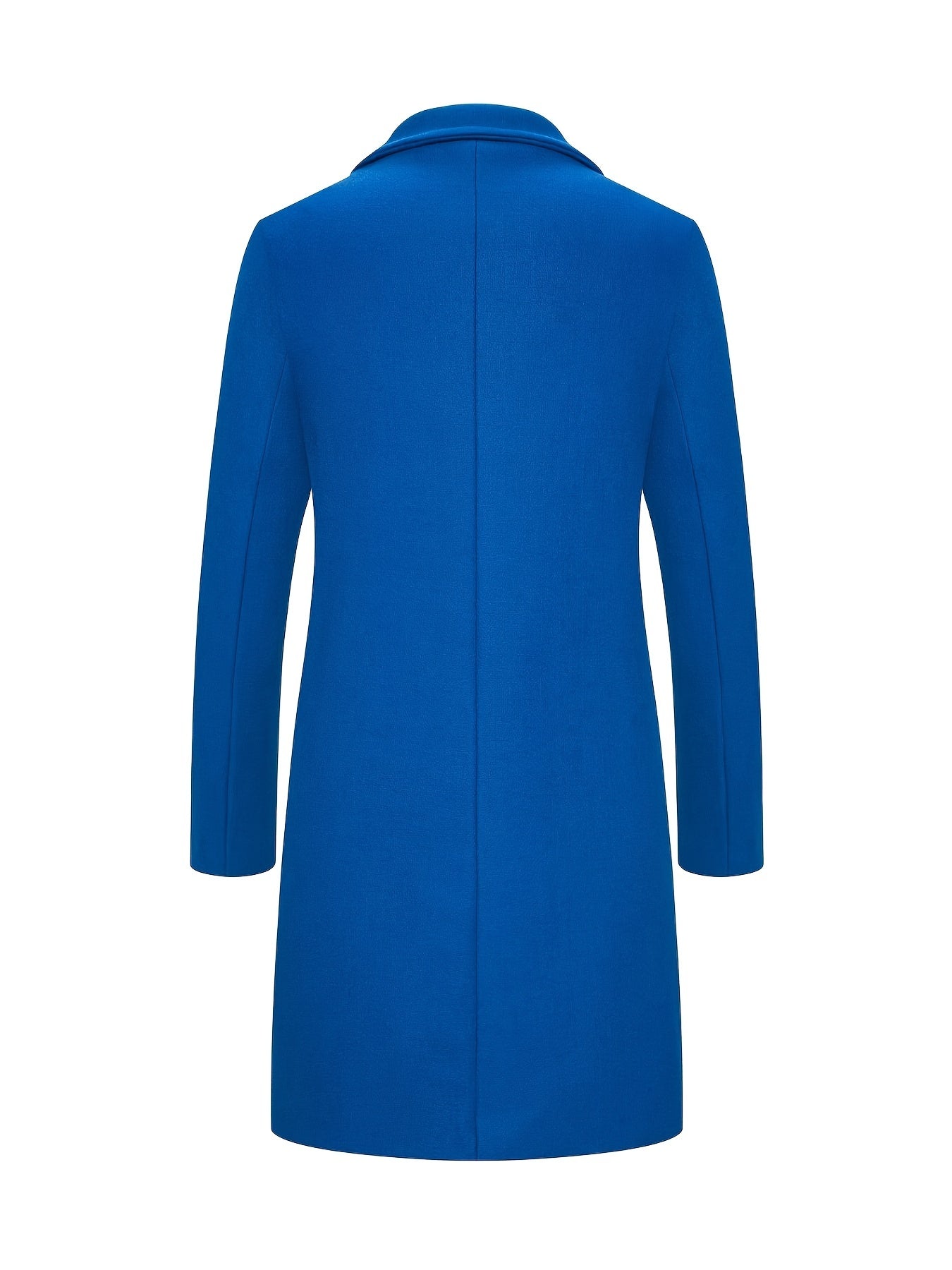 Trench Coat Mi-Long à Boutonnage Simple pour Hommes