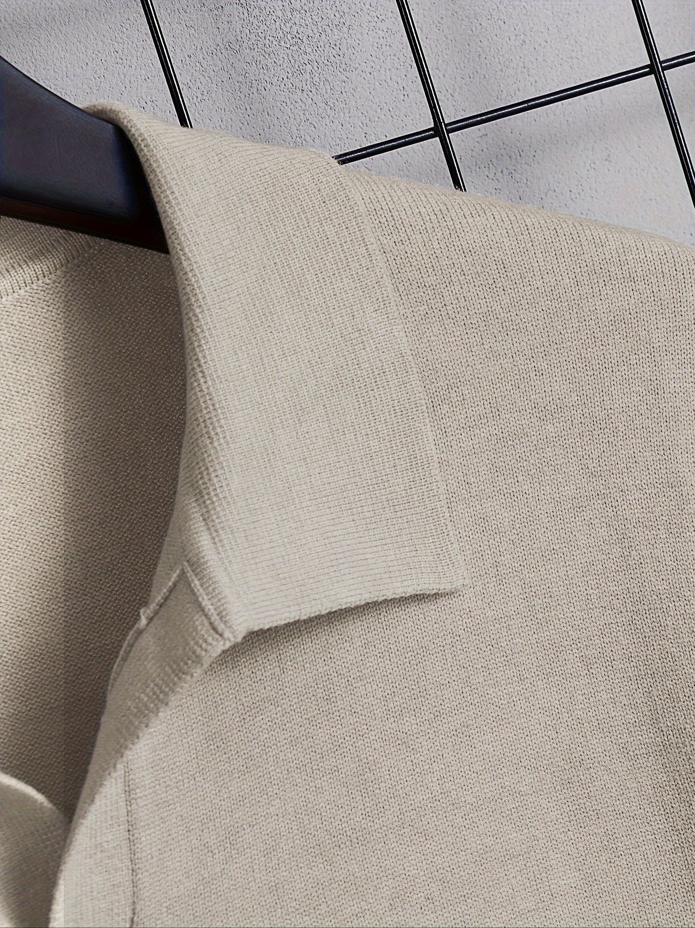 Chemise à Manches Courtes à Revers Chic pour Hommes