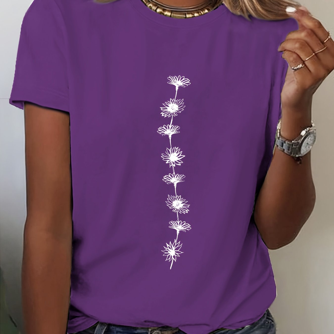 T-shirt avec marguerites