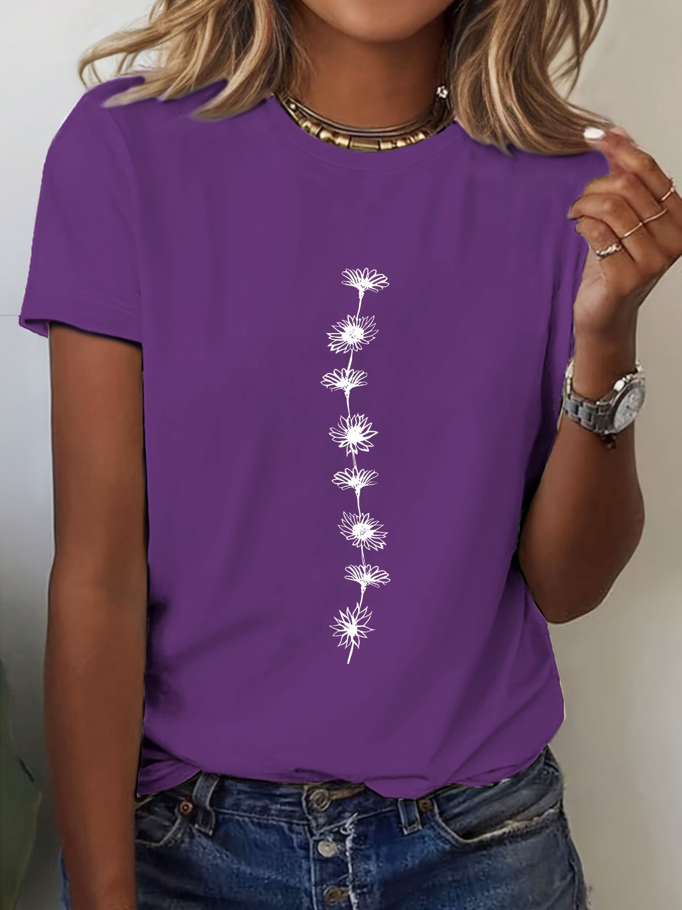 T-shirt avec marguerites