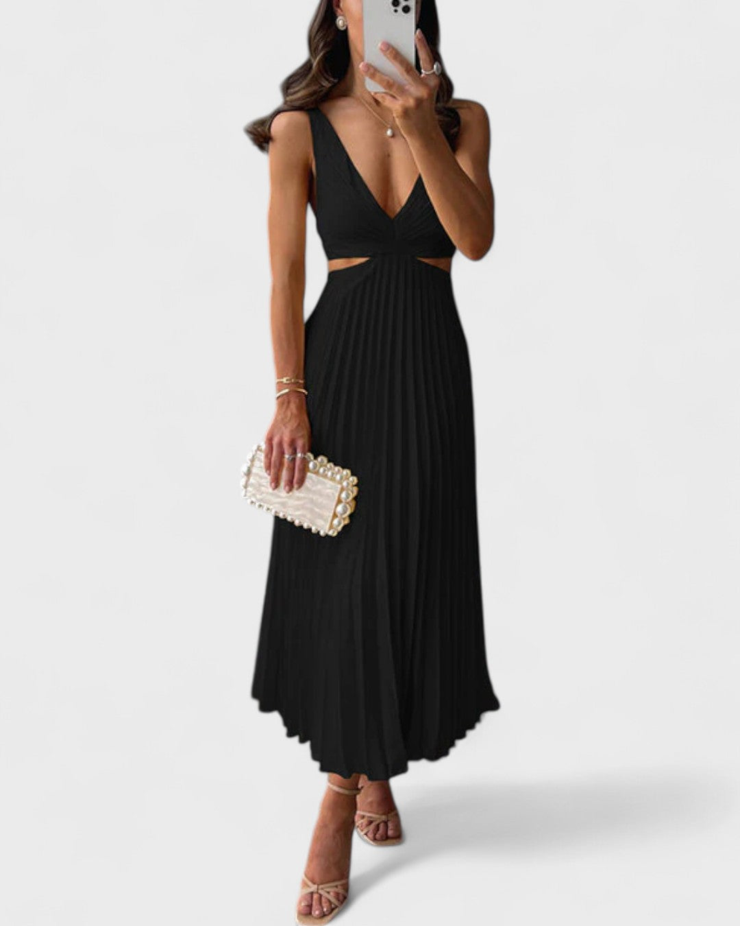 Robe plissée élégante