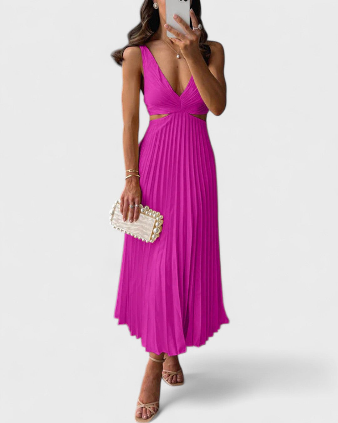 Robe plissée élégante