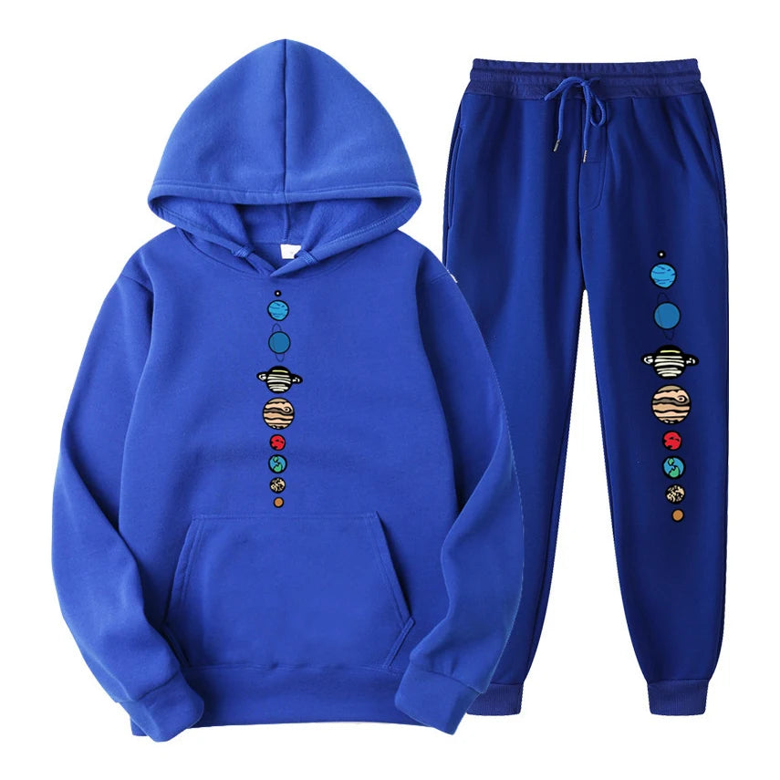 Ensemble Hoodie en Fleece et Jogging Décontracté