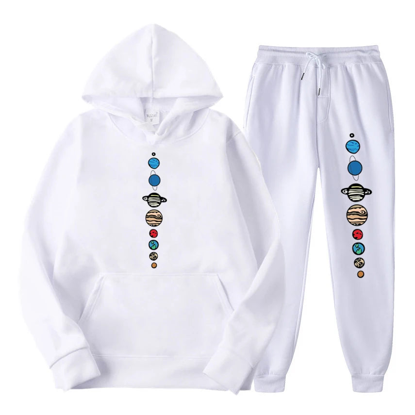 Ensemble Hoodie en Fleece et Jogging Décontracté