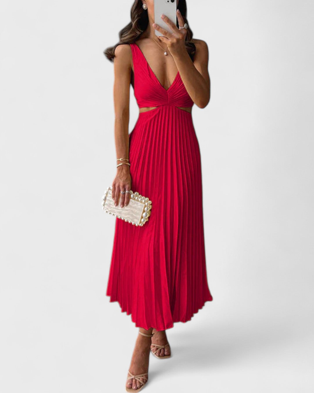 Robe plissée élégante