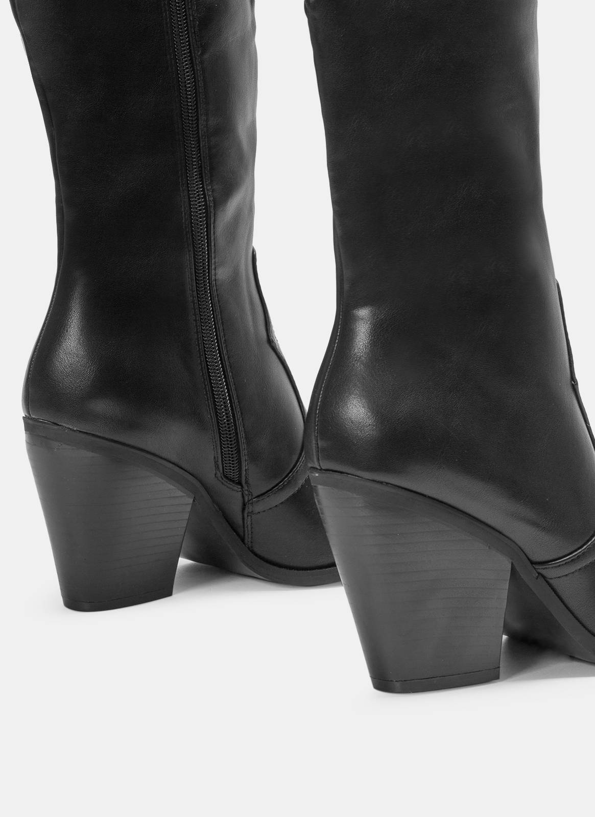 Bottes Hautes Noires Élégantes pour Femmes