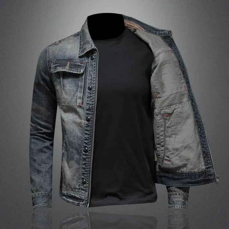 Veste en jean rétro pour hommes