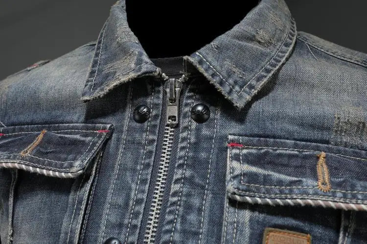 Veste en jean rétro pour hommes