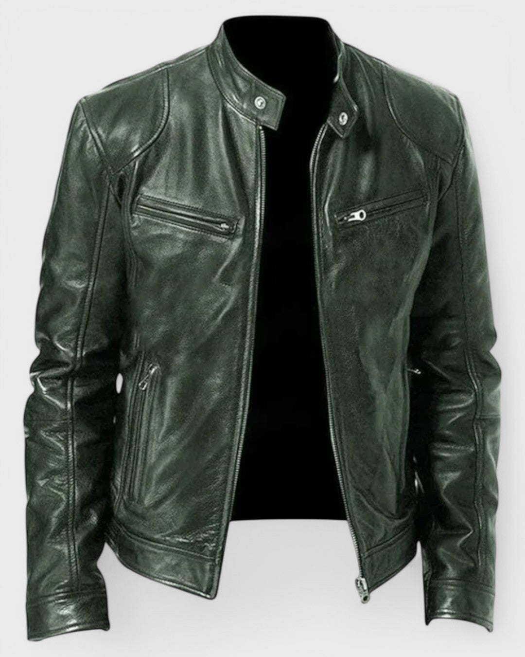 Veste en cuir décontractée