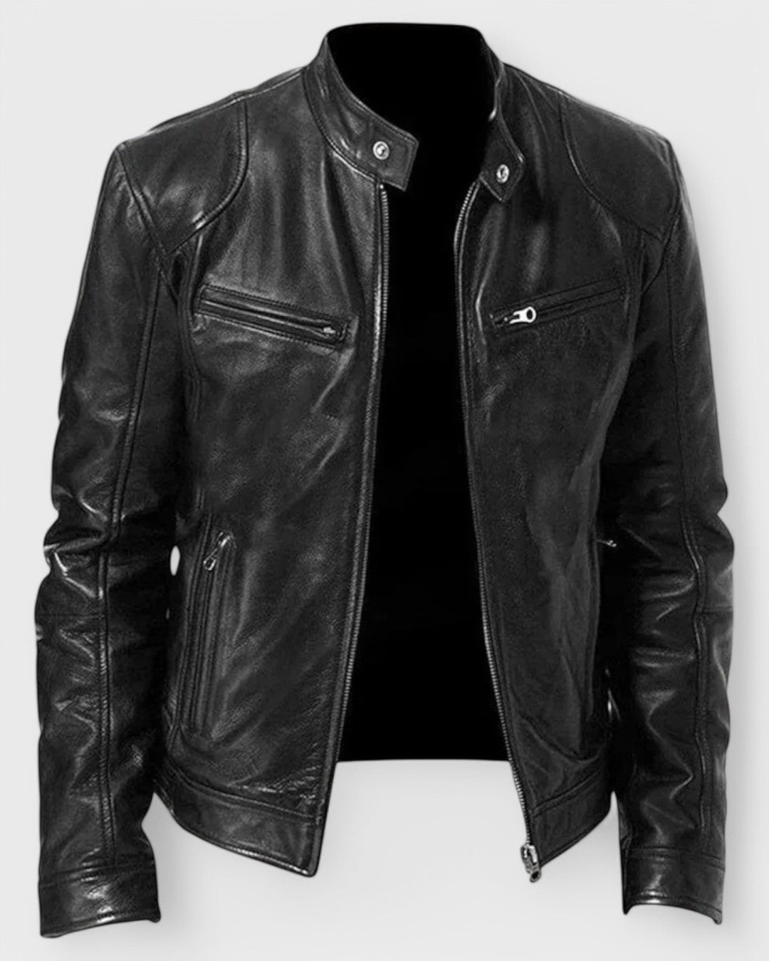 Veste en cuir décontractée