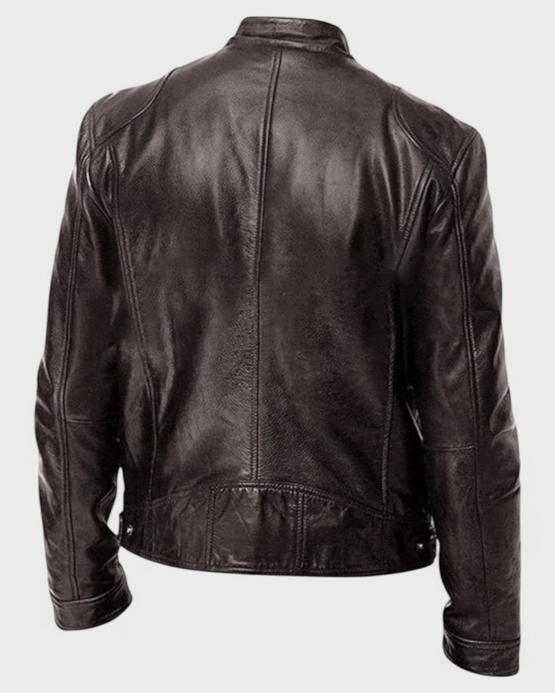 Veste en cuir décontractée