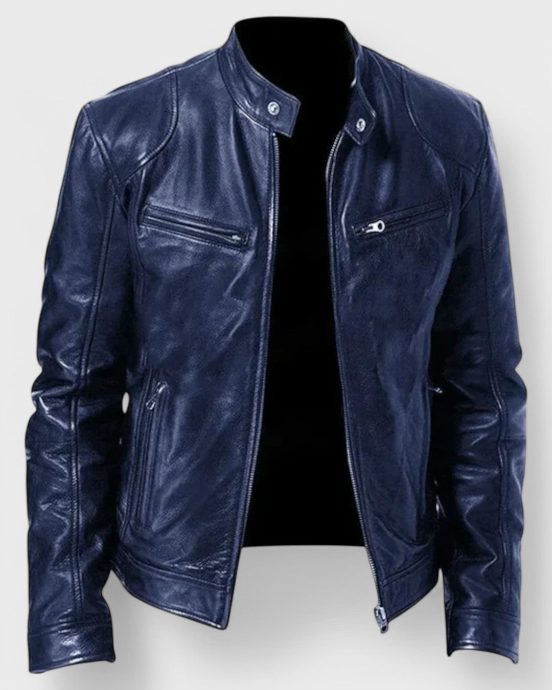 Veste en cuir décontractée