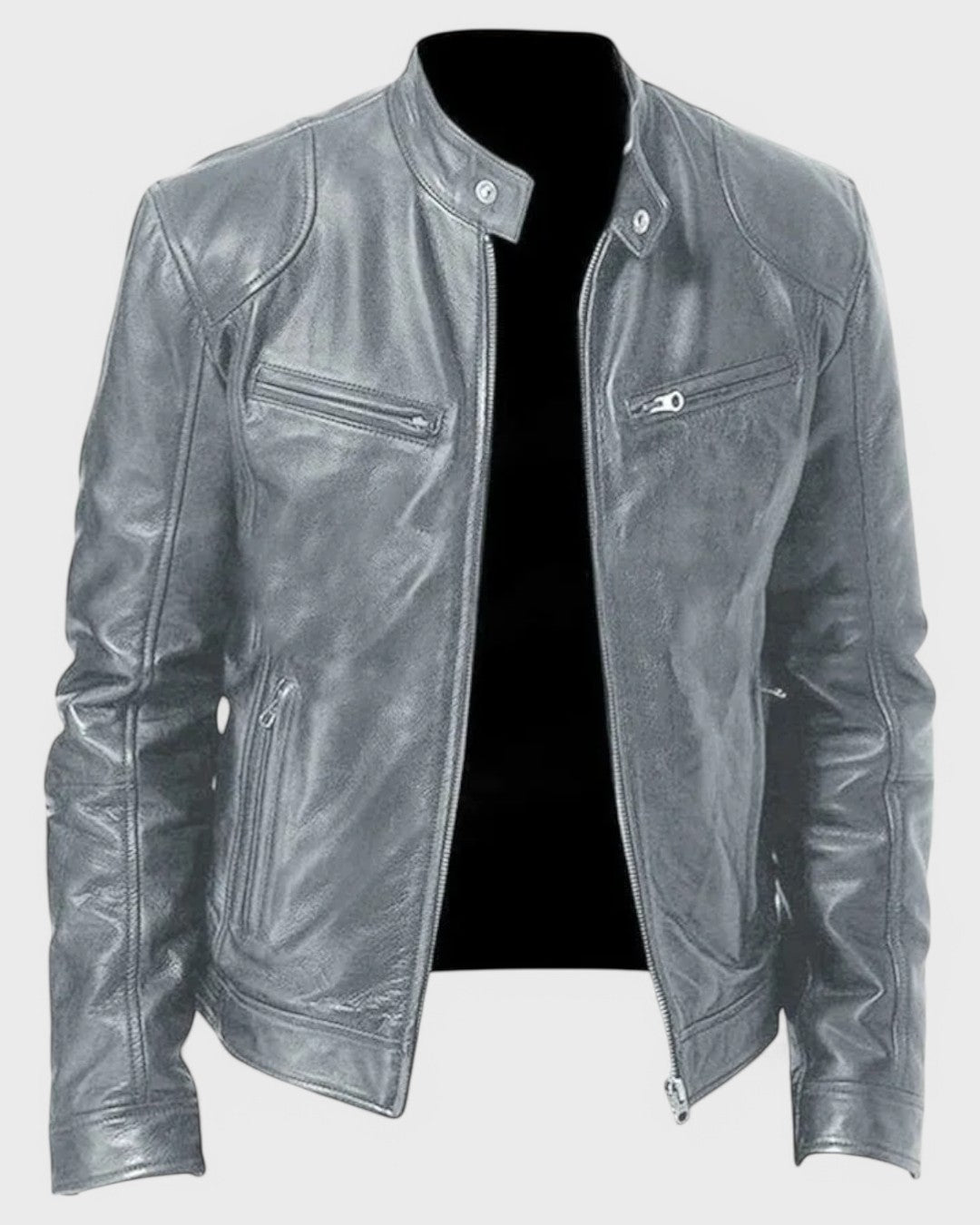 Veste en cuir décontractée