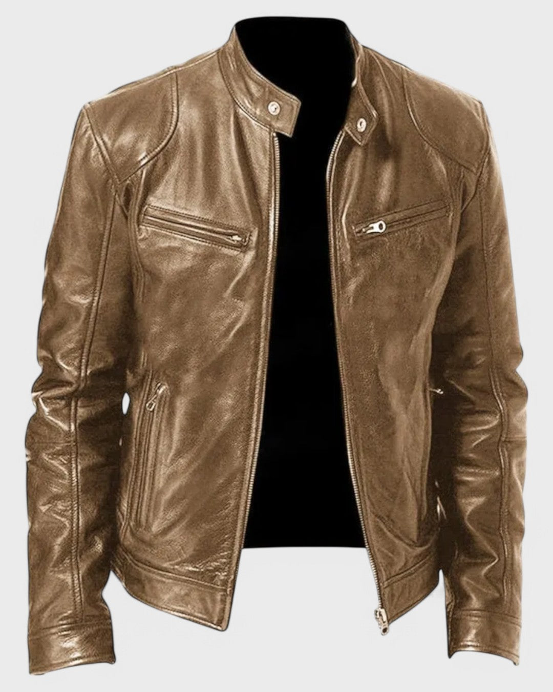 Veste en cuir décontractée