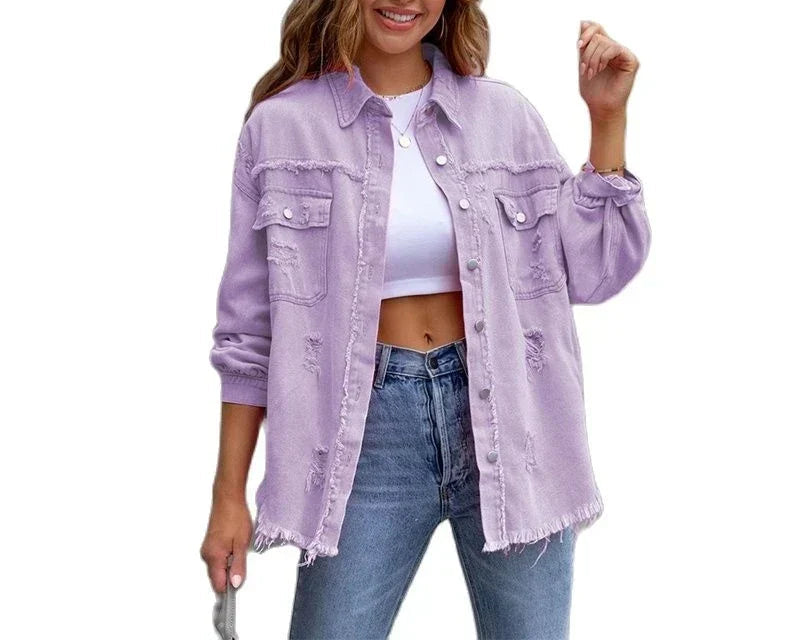 Veste en jean pour femme