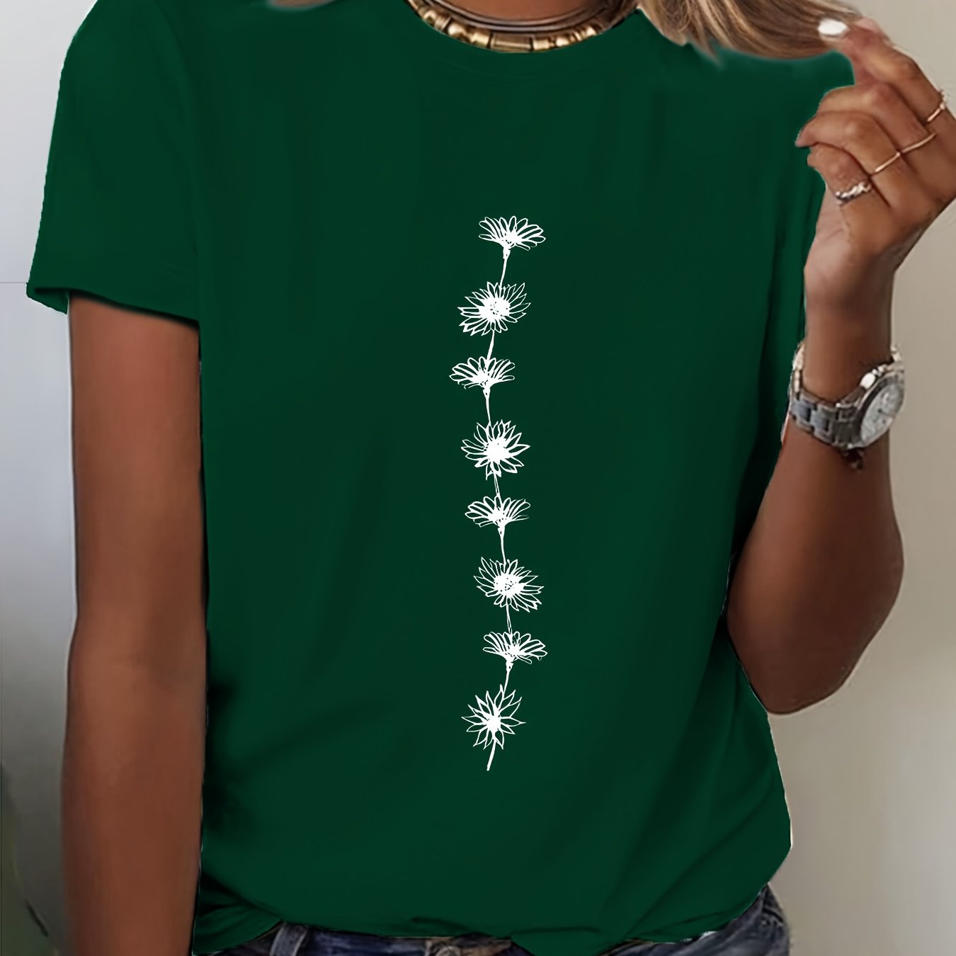 T-shirt avec marguerites