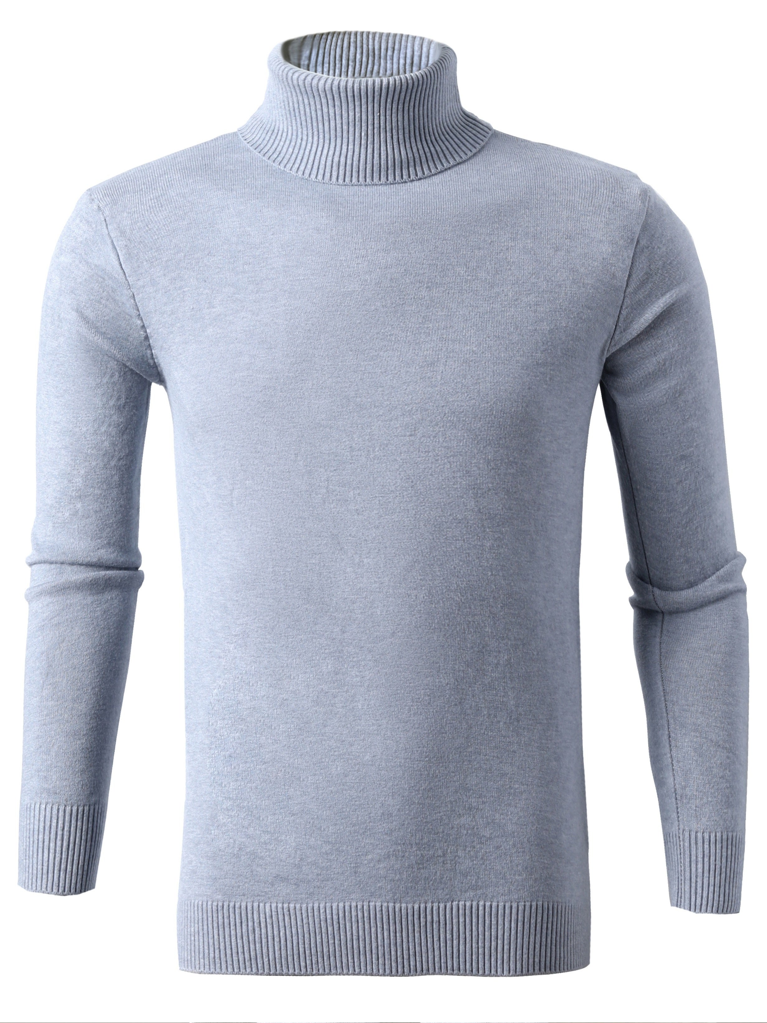 Pull Slim Tricoté Col Roulé pour Hommes