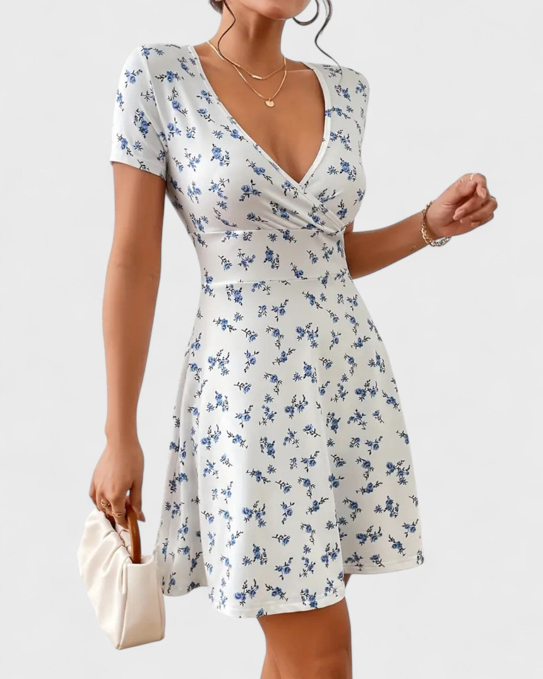 Robe portefeuille à fleurs