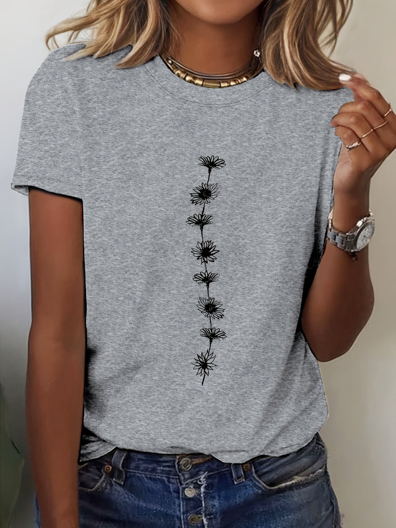 T-shirt avec marguerites