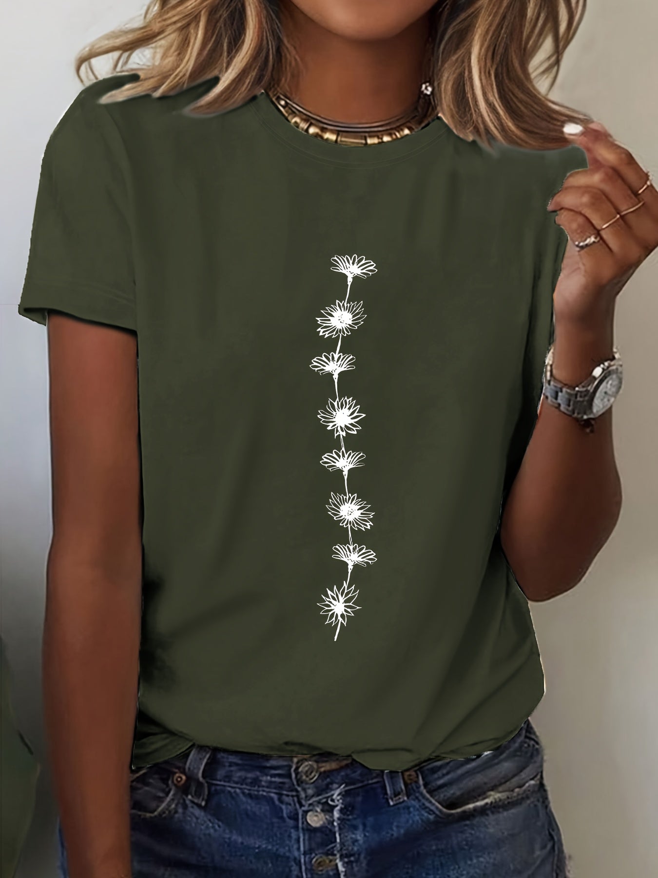 T-shirt avec marguerites