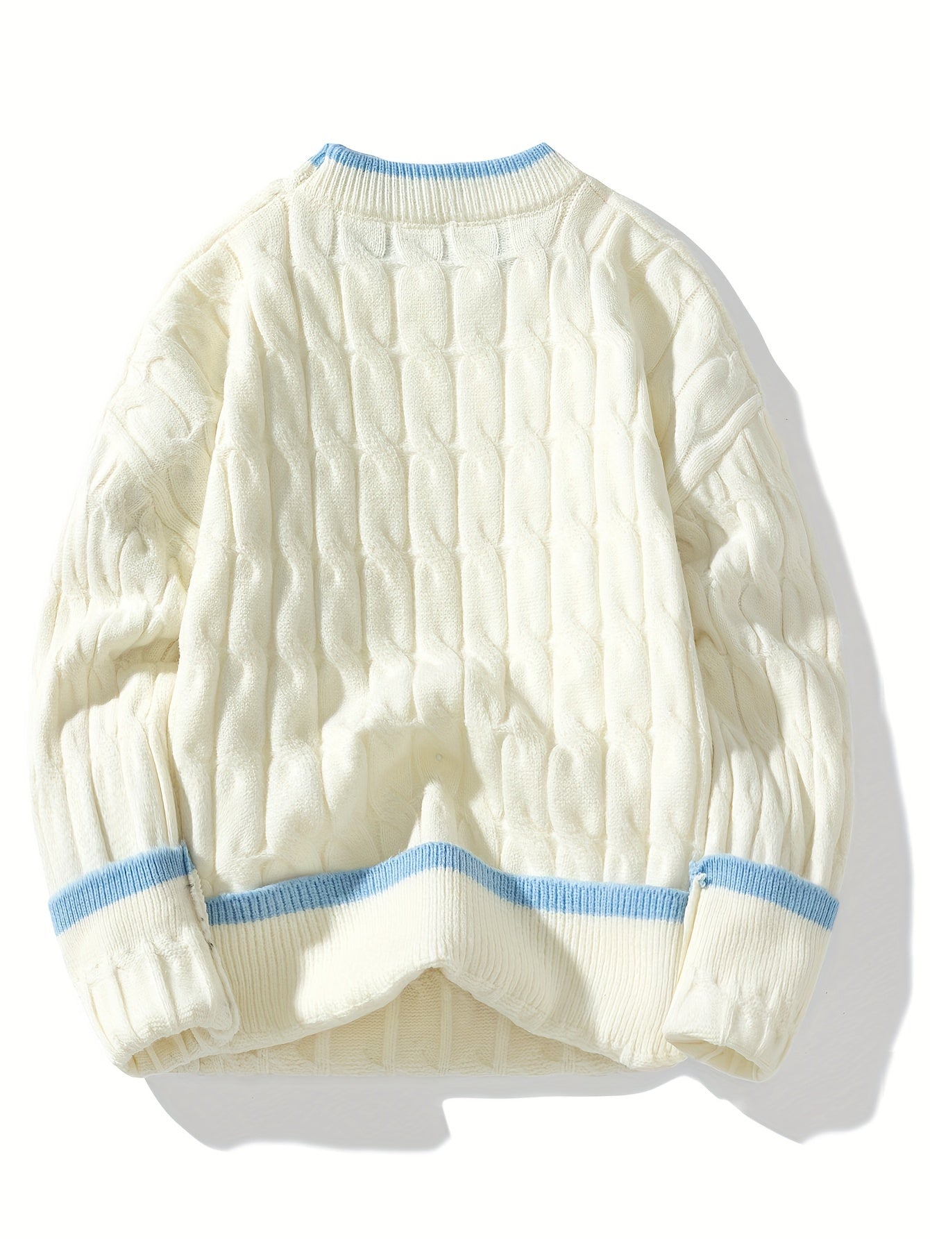 Pull décontracté à col ras du cou pour hommes