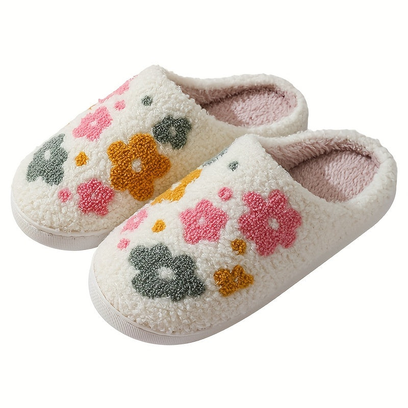 Pantoufles Chaudes en Forme de Fleur