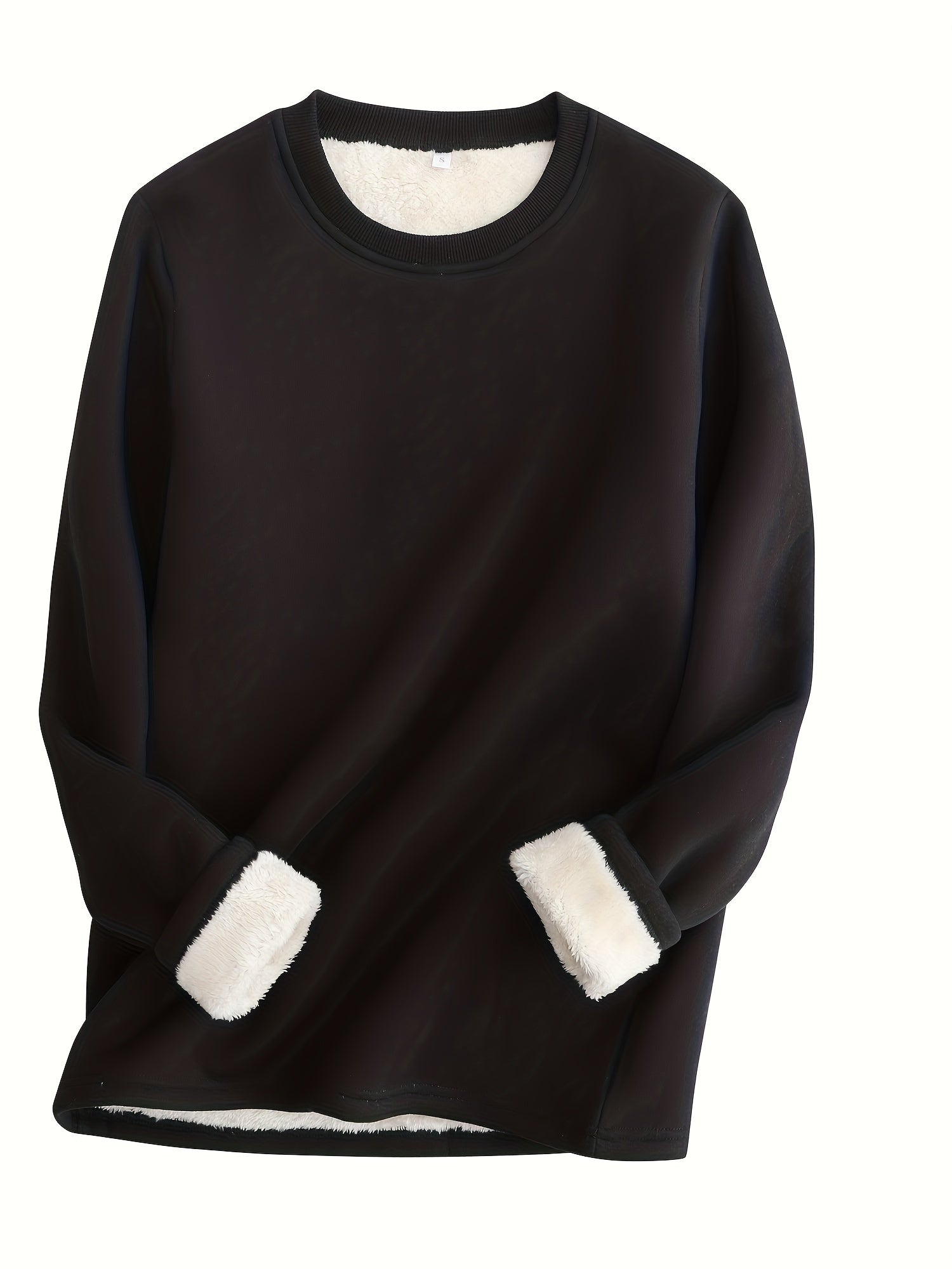 Ensemble Deux Pièces en Polaire Unie Décontracté