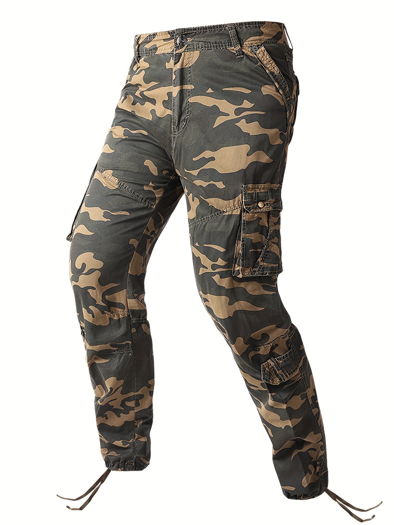 Pantalon Camouflage 100% Coton avec Poches pour Hommes,