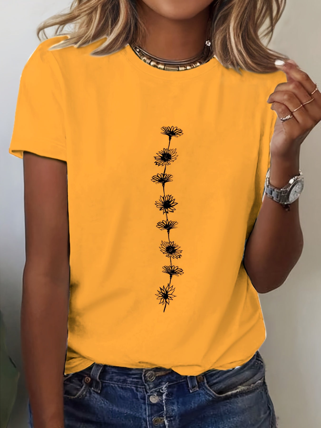 T-shirt avec marguerites