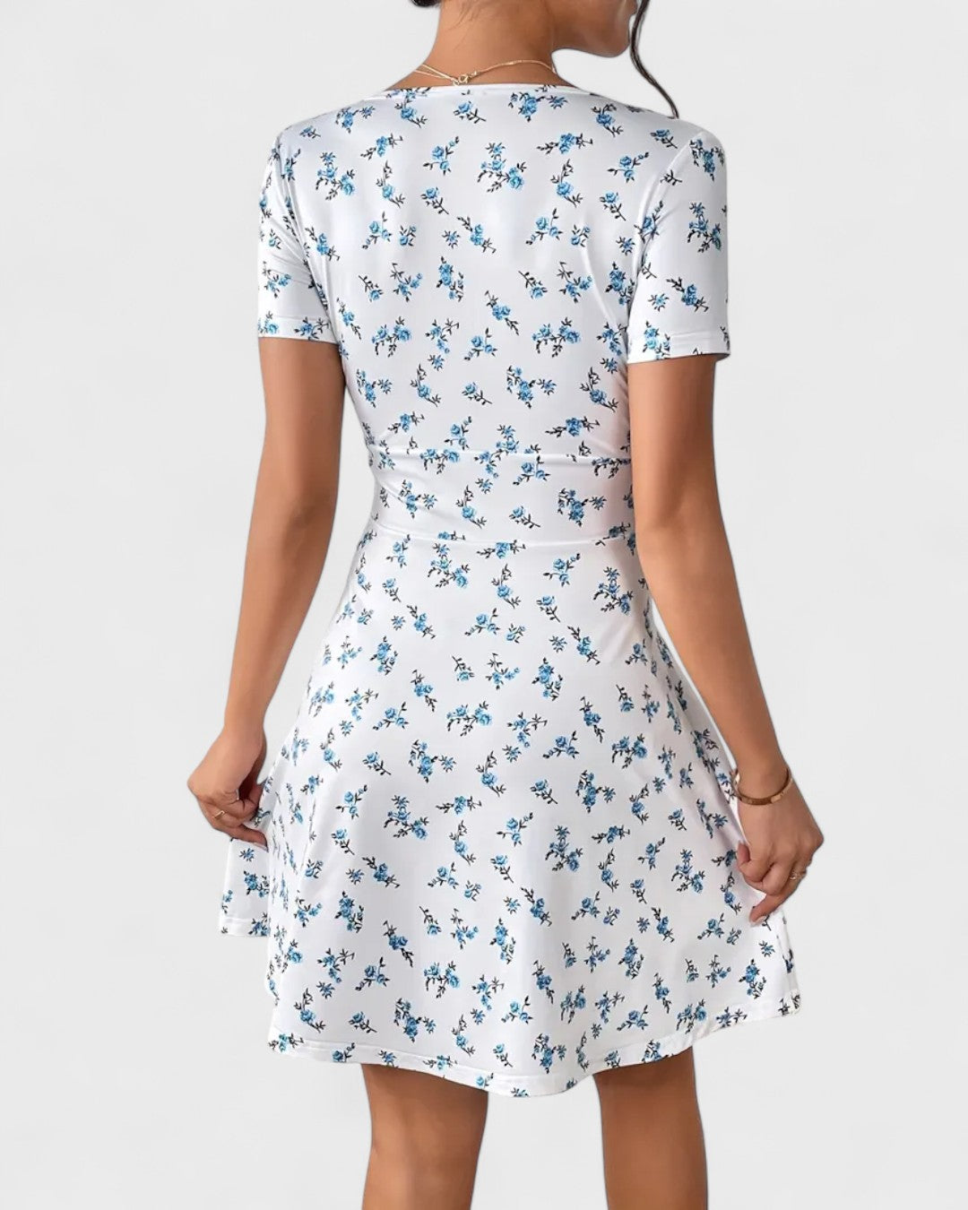 Robe portefeuille à fleurs