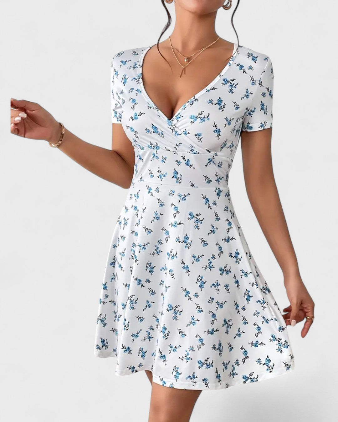 Robe portefeuille à fleurs