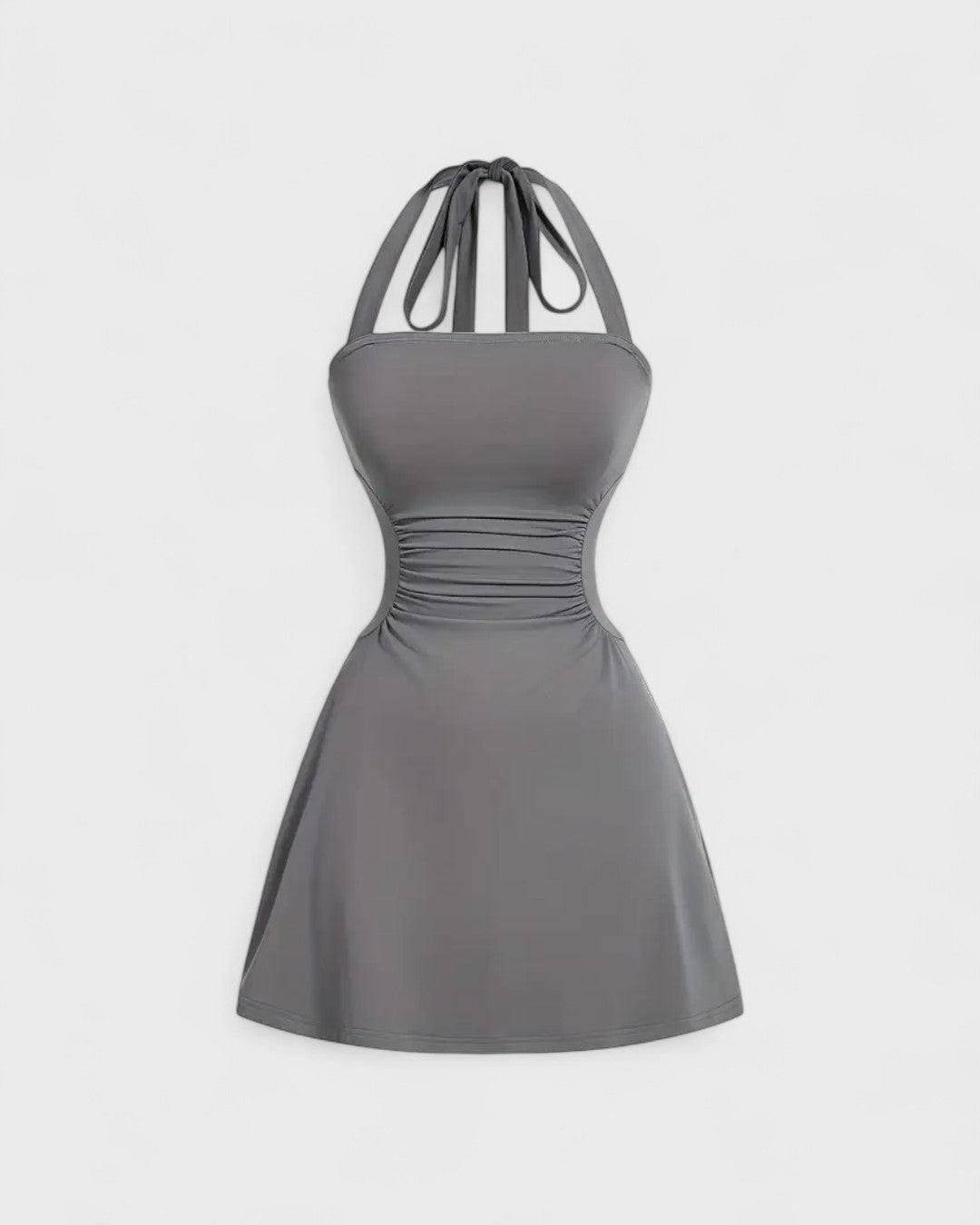 Robe nouée à la taille effet corset